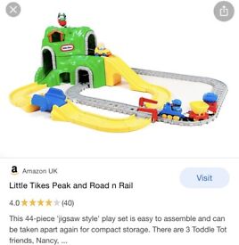 little tikes road and rail set argos